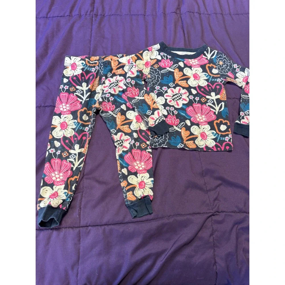 Member's Mark Girls 2T Organic Cotton Pajamas Garden Floral 2pc Set MMG-6108